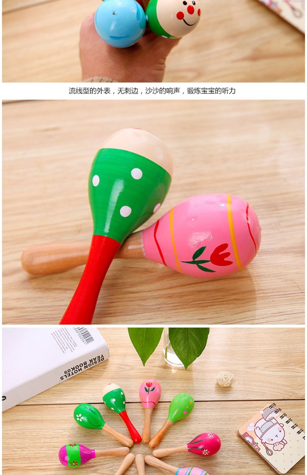 Bé sơ sinh bé sơ sinh giáo dục sớm cát nhỏ búa cát trứng đồ chơi lớn nhạc gỗ gõ gõ đồ chơi trẻ em