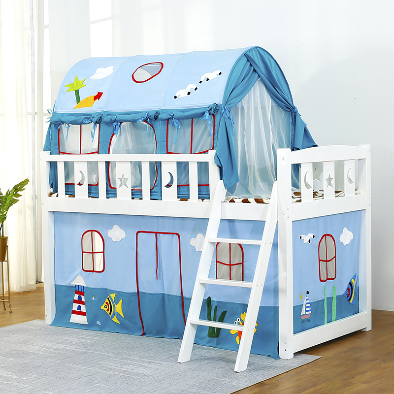 New children's bed tent bed curtain upper and lower bunk bed boys bed decoration princess bed indoor girls split bed artifact