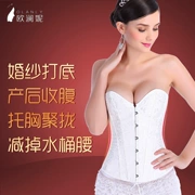 Váy cưới quây cơ thể đồ lót corset hỗ trợ ngực sau sinh corset bụng dây kéo giảm béo cơ thể thép