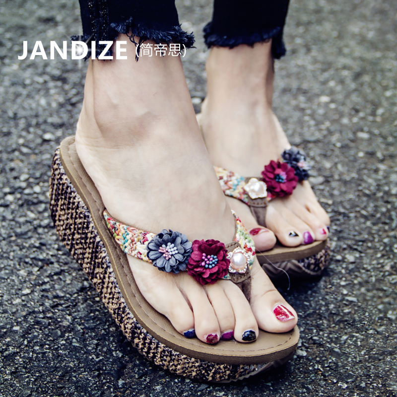 Usd 39 92 Flowers Wear Sandals Women Summer New At The End Flowers Wear Sandals Women Summer New At The End Of Beach Resort High