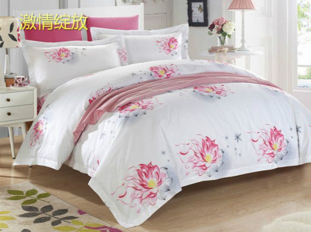 Khách sạn khách sạn vải lanh trắng vải lanh chăn bông vải bông thanh lịch bộ ga giường đẹp