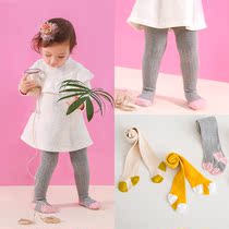 Girls Spring and Autumn New elastic pantyhose baby Children Baby wear Korean casual trousers leggings leggings