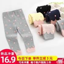  Girls  pants Summer thin trousers Little virgin baby baby spring and Autumn leggings outer wear Foreign style 1-3 years old 2