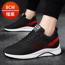 Summer heightening shoes mens 10cm inner heightening mens shoes 8cm6cm sports casual students Net face breathable mesh cloth deodorant