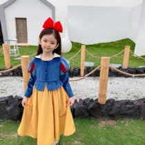 White Snow Princess Skirt Girl Bubble Cuff Spring Autumn Dress 2022 New Dresses Children Dress for New Years New Year clothes