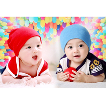 Pregnant baby portrait picture wall sticker Cute male bb doll poster Fetal education baby pictorial Dragon and twin early education painting