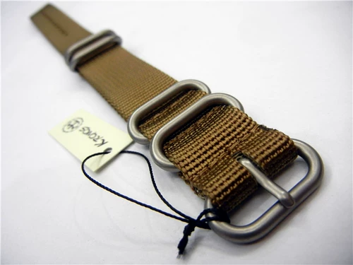18/20/22/24 ммнато Зулу 316L Стальное пряжка НАТО НАТО Нейлоновый ремешок хаки