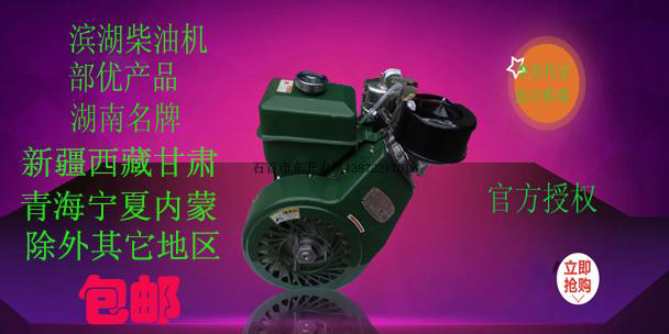 Binhu diesel engine air-cooled 175FB1 with oil pump afterburner type 4 41kw (6 hp)Hunan Yiyang single cylinder