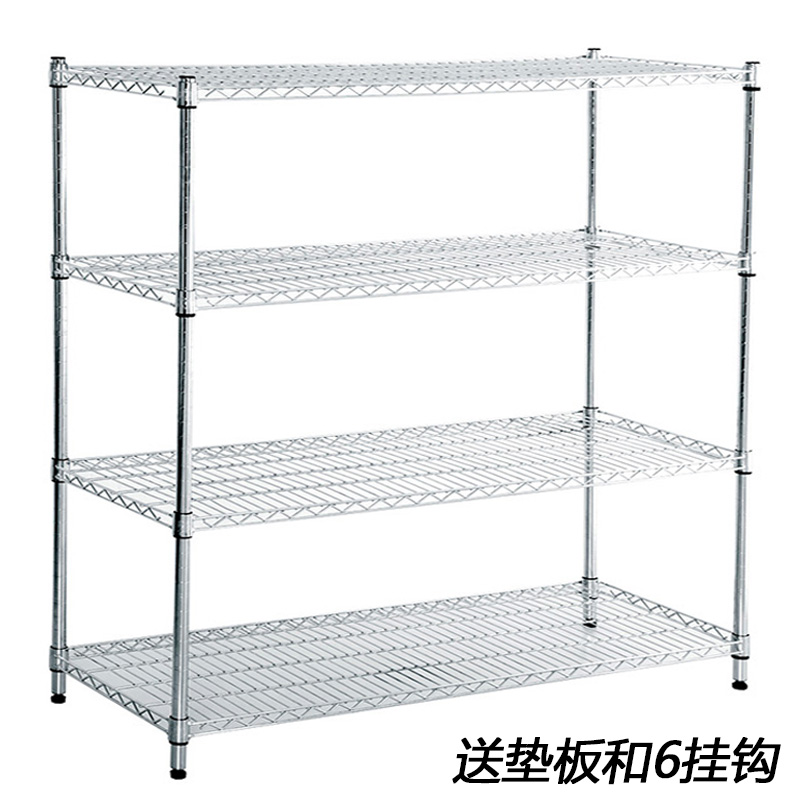 Kitchen shelf Floor-standing multi-layer stainless steel microwave oven shelf Vegetable storage pot rack 34