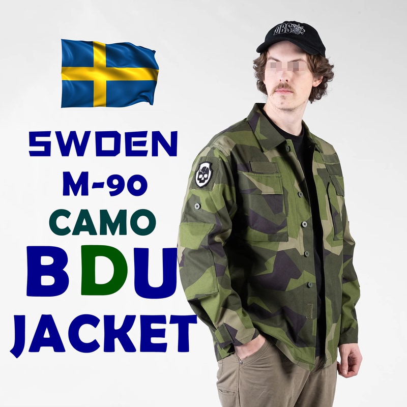 Swedish Military Version Original M90 Geometric Camouflage Bdu Top European Tactical Training Outdoor Jacket Workwear Coat Swedish Military Version Original M90 Geometric Camouflage Bdu Top European Tactical Training Outdoor Jacket Workwear Coat