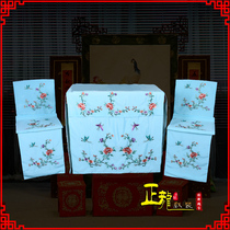 Crpe tables and chairs with Zhenlong drama stage and props wedding tablecloth theatre show supplies