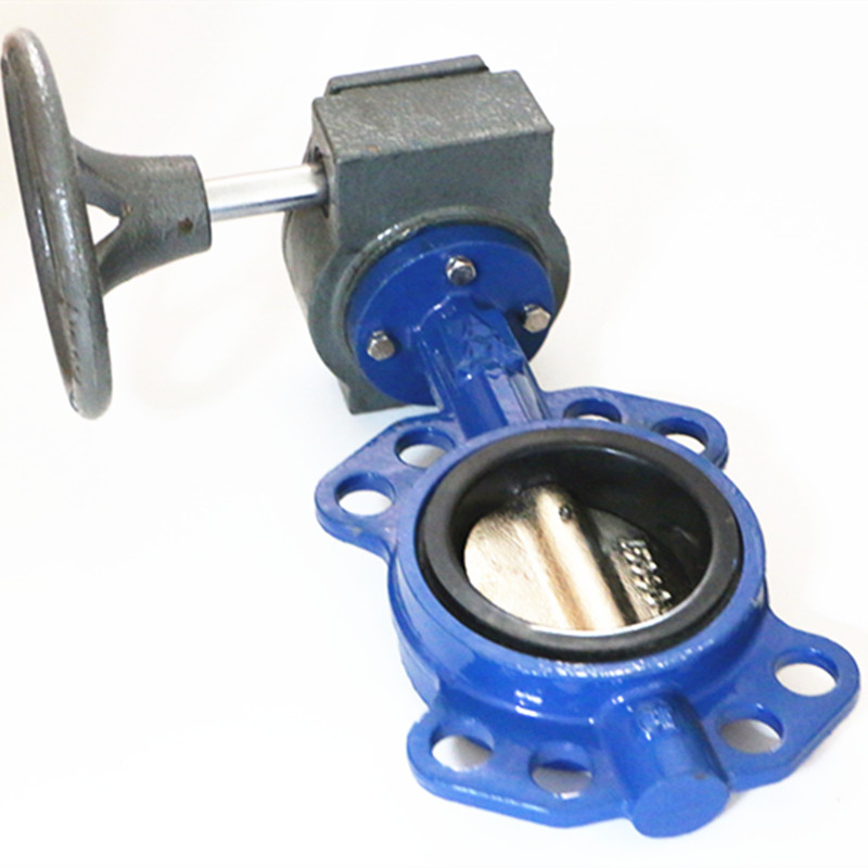 Emekke turbine butterfly valve D371X-16 cast iron turbine pair clamp butterfly valve 803A DN50DN65DN80DN100