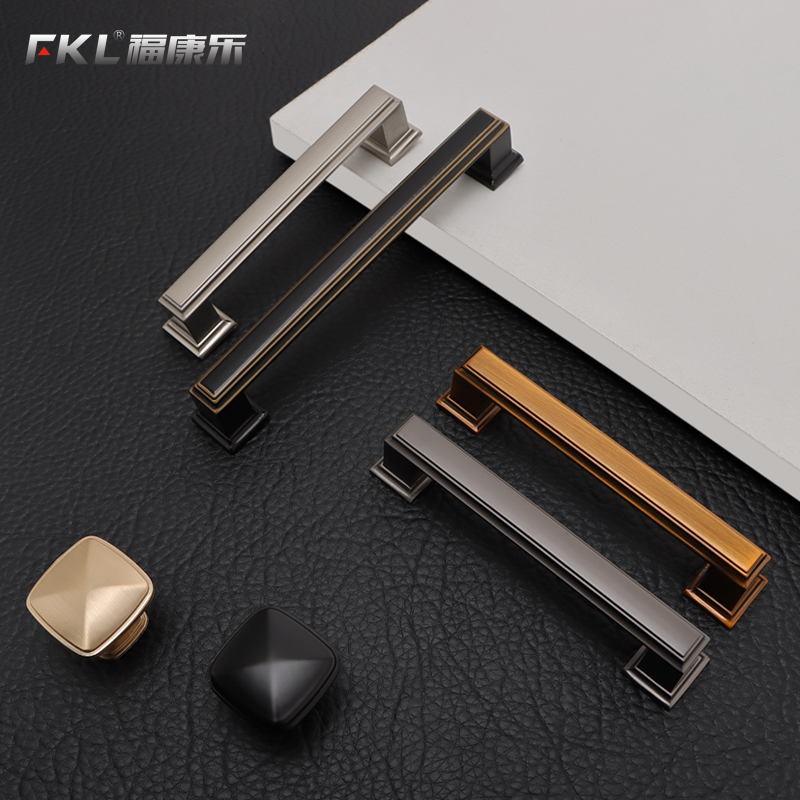 North American style black wardrobe door handle drawer cabinet small handle modern minimalist cabinet handle kitchen door handle