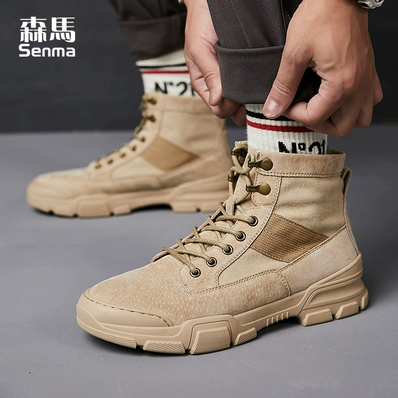 Semir Martin boots nam xu hướng 2020 mới mùa hè và mùa thu Anh tất cả các trận đấu giày cao cổ Martin giày quân đội khởi động chiến tranh sói - Giày ống