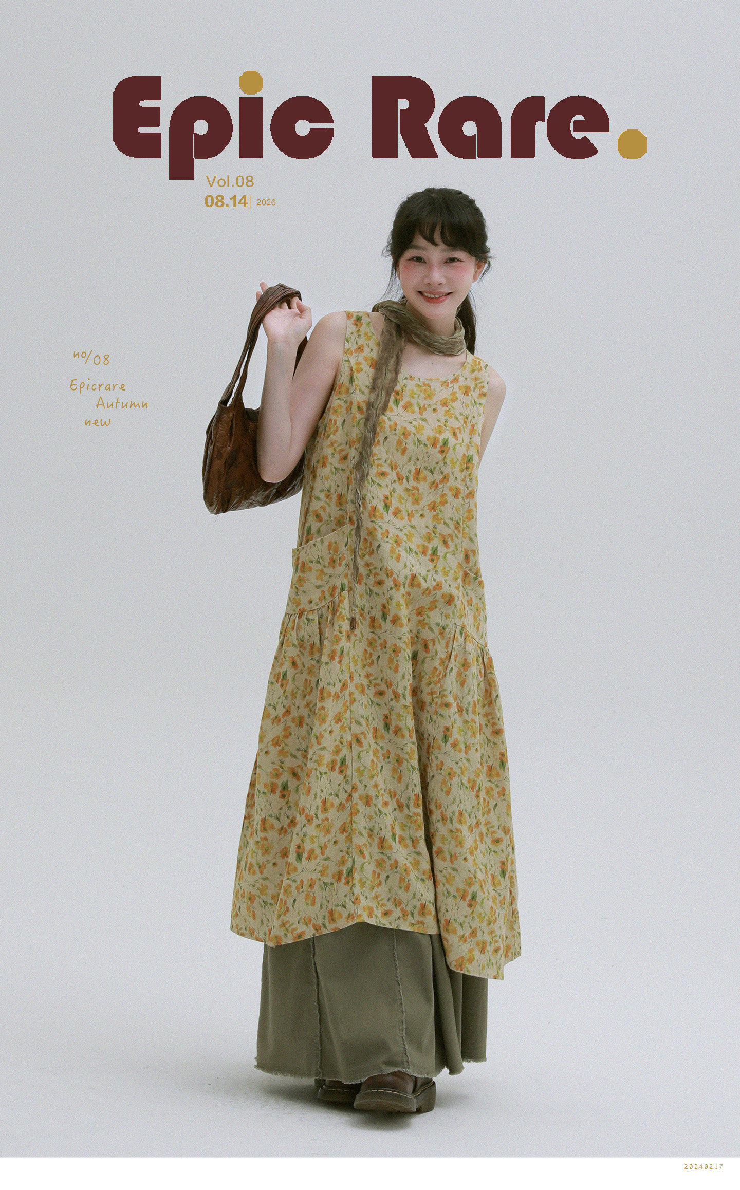 夏野オレンジフラワー 秋色ラミーノースリーブワンピース 文芸