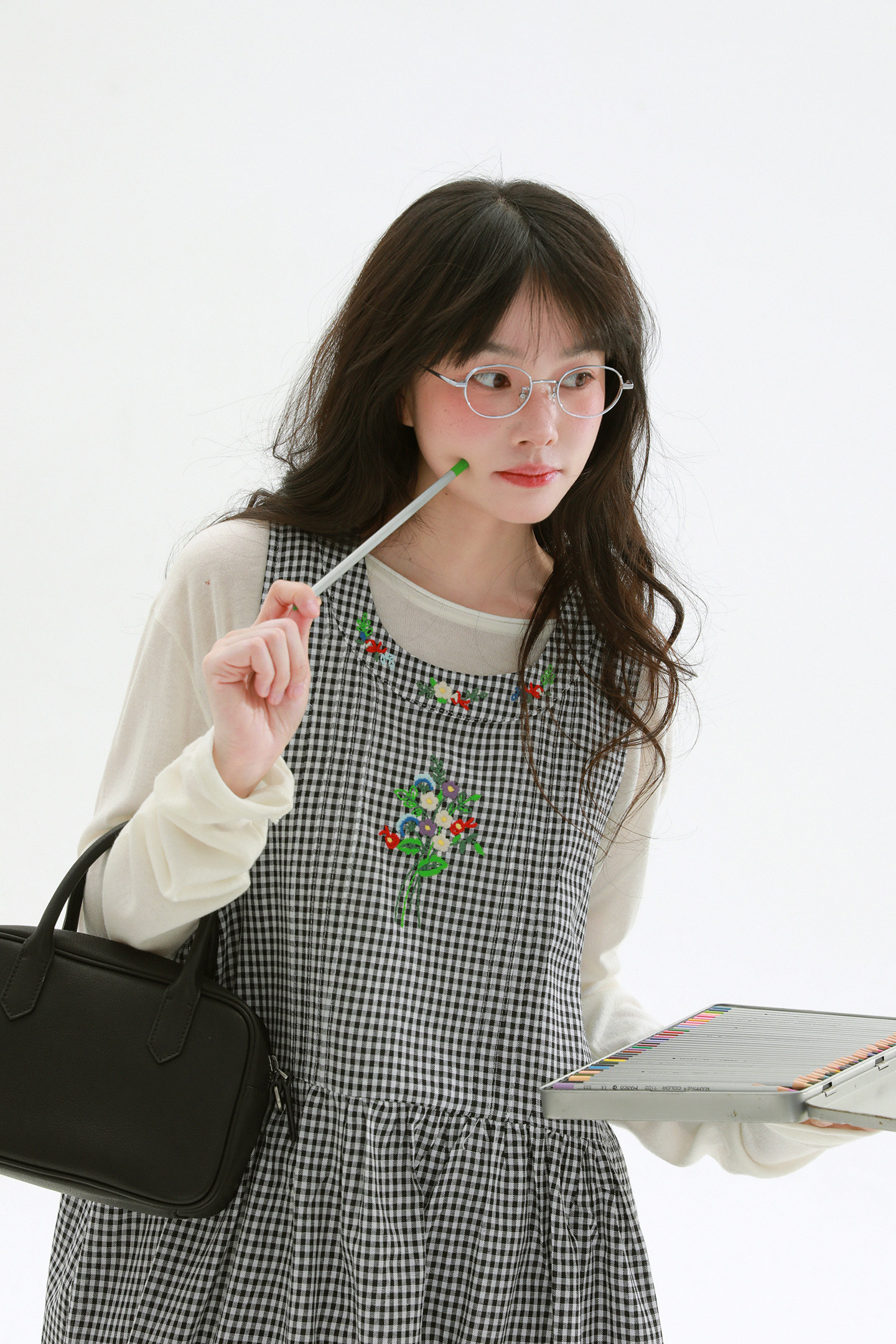 10%OFF】3 色展開 森ガール風チェック柄ジャンパースカート レトロな