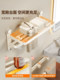Milky White Suction Cup Towel Rack Bathroom Storage Shelf Integrated Hanging Rod Foldable Towel Rack for Bathroom/Toilet