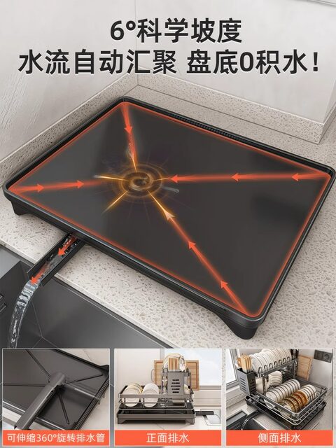 Dish Rack, Draining Bowl Rack, Stainless Steel Kitchen Storage Rack, Double-Layer Bowl and Plate Holder, Dish Draining Basket