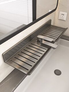 Bathroom rack in front of the mirror toilet sink wash basin wash basin wall-mounted punch-free bathroom rack