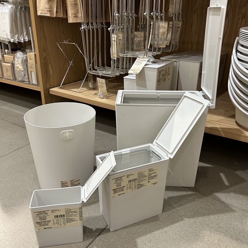 Muji Pp Trash Can/Square Trash Bin Bag Holder/Restroom Kitchen Countertop Bathroom