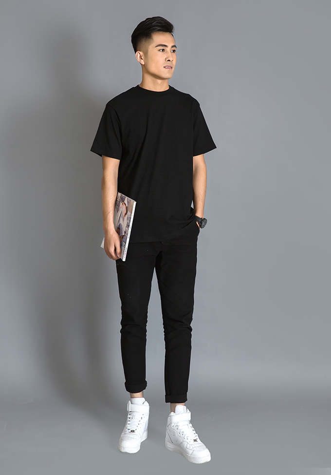 Vintage Nhật Bản dày cotton dày màu ngắn tay áo sơ mi nam màu hồng và nam trắng áo sơ mi trắng thường áo phông nam tay ngắn đen 