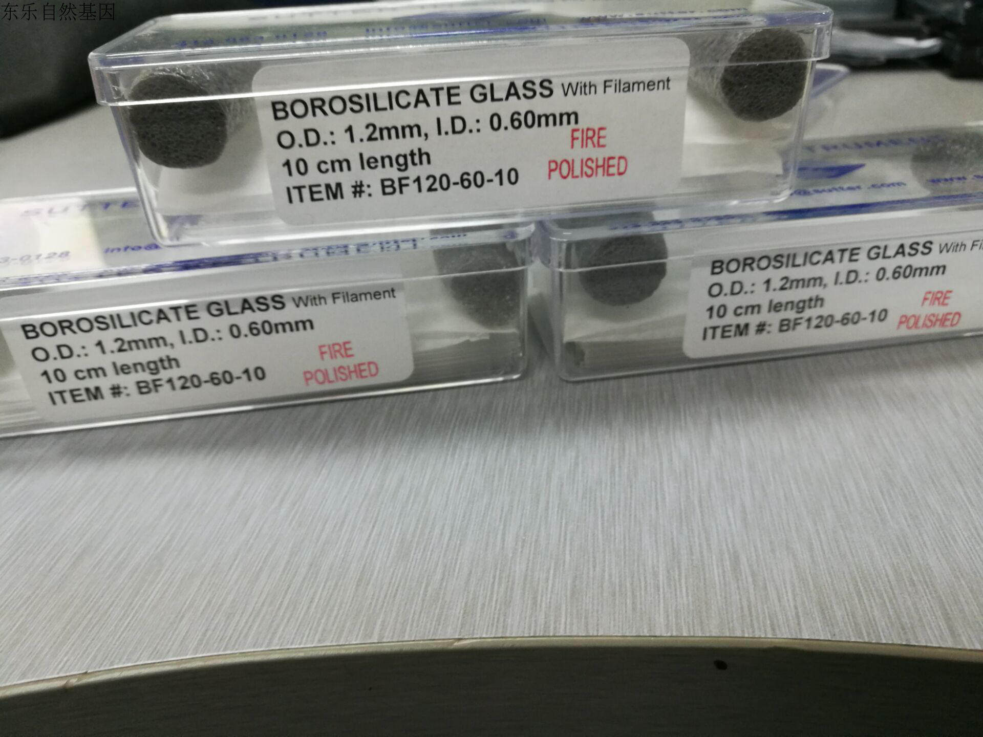 SUTTER原装 有芯标准壁多管硼硅酸盐玻璃电极2BF100-75-10