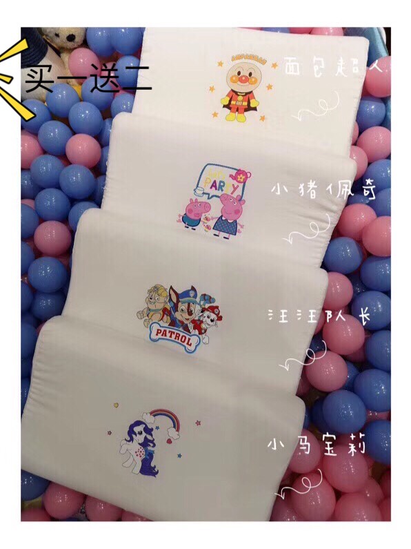 Foreign trade original single children's latex pillow bread superman pillow bark team pony rainbow pony peppa cartoon baby pillow core
