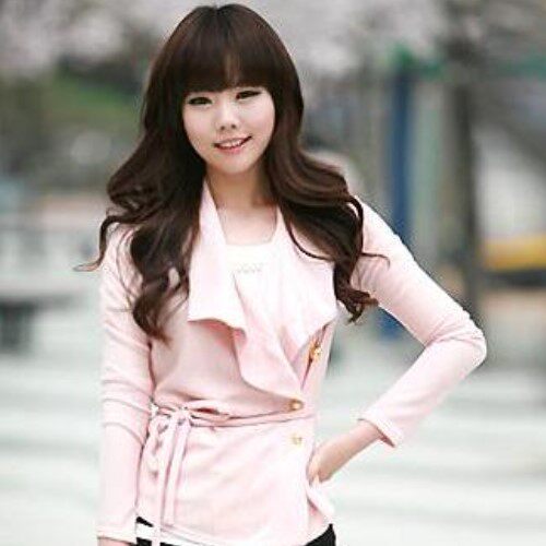 Korea imports spot elegant lady professional commuter family with large overhaul knitting knitting coat