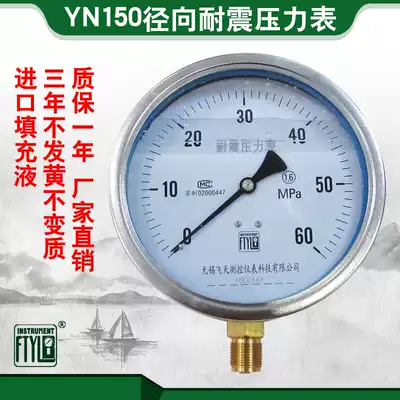 Factory direct FTYLB Wuxi Feitian YN150I hydraulic flushing oil pressure seismic pressure gauge