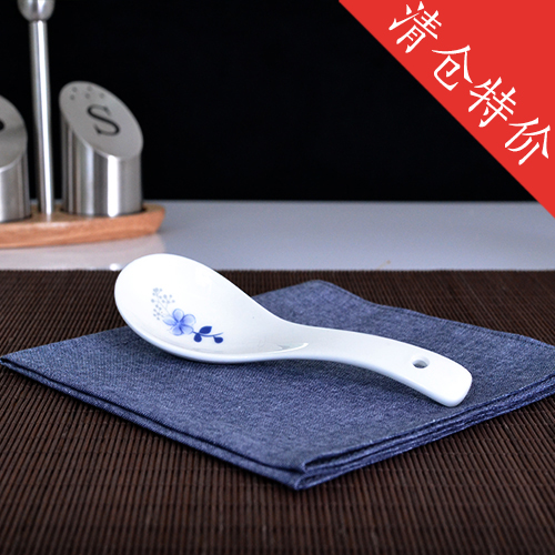 Shunxiang ceramic spoon ceramic spoon household spoon small spoon pure white cute spoon