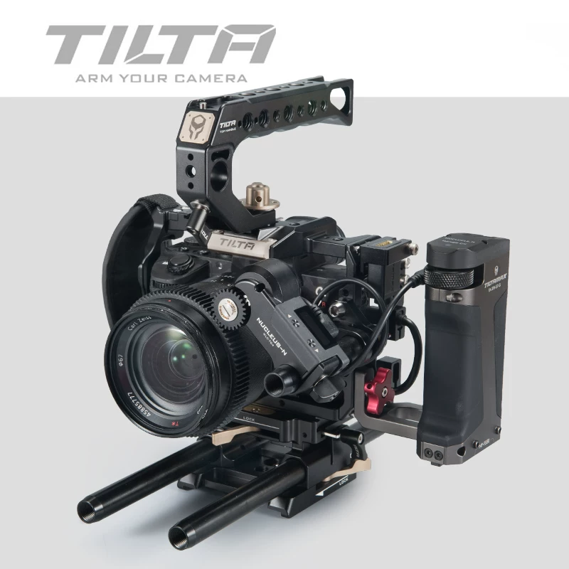 Комплект крепления TILTA для камеры SONY A7: полная рама (full cage) с ручкой сбоку, держатель, линия записи, доска быстрой загрузки, черная