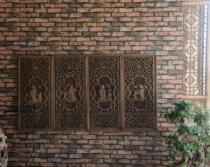 Antique wood carving furniture hanging screen screen Chinese hotel decoration screen background partition