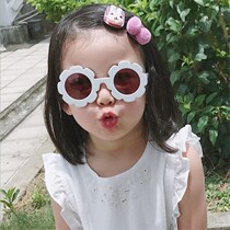 Korea ins Childrens sunglasses sun flower glasses Cute baby UV protection Mens and womens childrens sunglasses