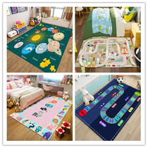 Childrens carpet bedroom city traffic parking garage crawling pad street mat childrens room early teaching game carpet cut