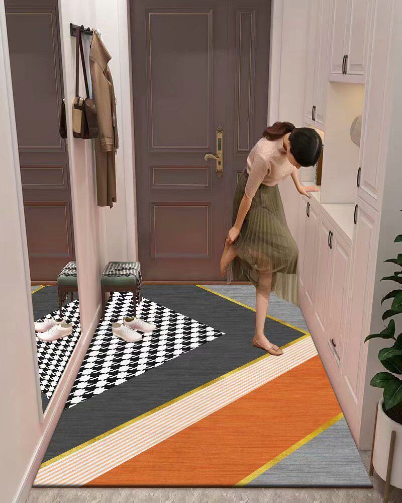 Entrance Doormat Washable Doormat Bedroom Doormat Door Foot Mat Hyun Door-to-door Anti Oil Wash-Free Corridors Tailoring Carpets