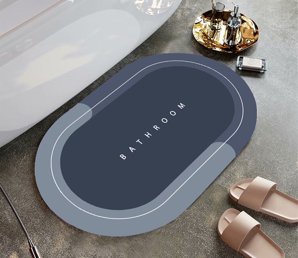 Diatom mud upholstery absorbent cool pad powder room entrance mat diatomaceous earth non-slip bathroom mat bathroom toilet carpet