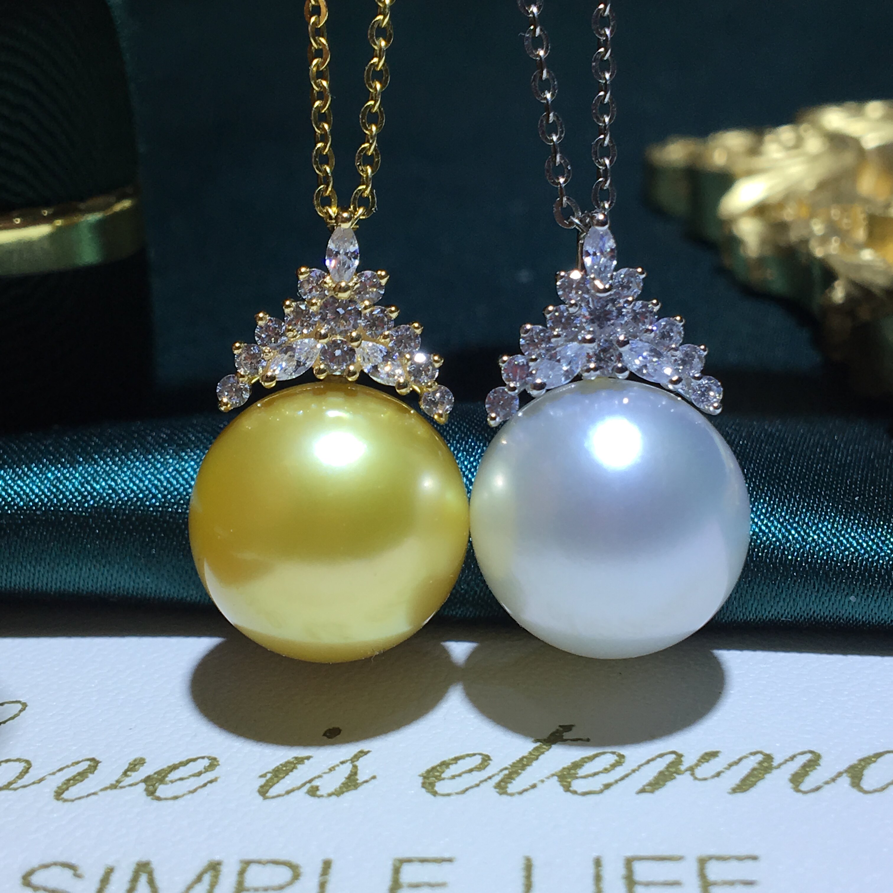 DIY Ornament Accessories 18K Gold Pearl Pendant Empty Trust Korean Version Ice Queen Item Pendant Leather Lead Creative Inlays Fashion