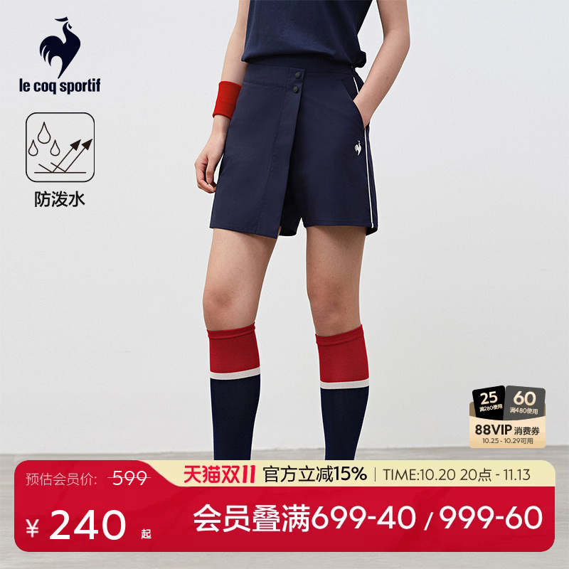 Lecaco French Rooster 2026 Spring/Summer New Women's Water-Repellent Sports Woven Shorts Elastic Skirt Pants Lecaco French Rooster 2026 Spring/Summer New Women's Water-Repellent Sports Woven Shorts Elastic Skirt Pants