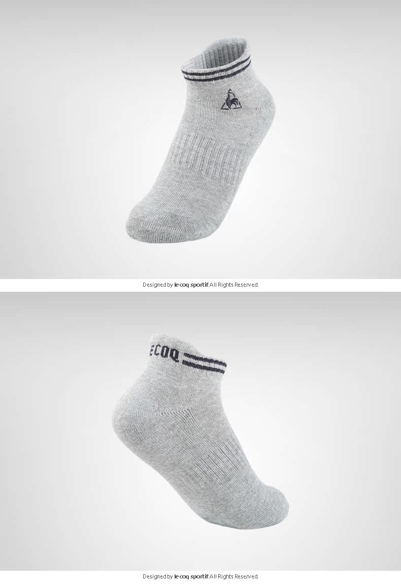 Lecoqsportif Lecak Pháp cock nam giới và phụ nữ thể thao vớ giản dị CB-9053163 tất trắng cao cổ