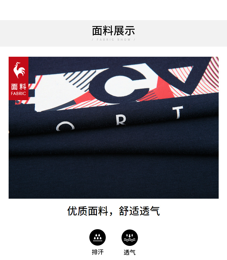 Le Cock Pháp gà dài tay áo thun nữ cổ tròn thể thao Áo thun nữ CBT-1171181 áo tank top nam