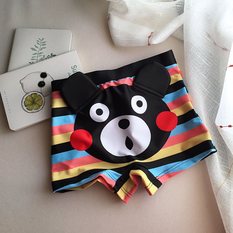 Trẻ em hoạt hình quần bơi bé trai và bé gái gấu quần bơi mũ boyshort trẻ em nhỏ phù hợp với đồ bơi - Bộ đồ bơi của Kid đồ bơi cho bé gái