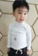 Áo thun trẻ em dài tay áo cotton cổ cao nửa cổ áo sơ mi bé gái bé trai mùa thu đông quần áo trẻ em nam