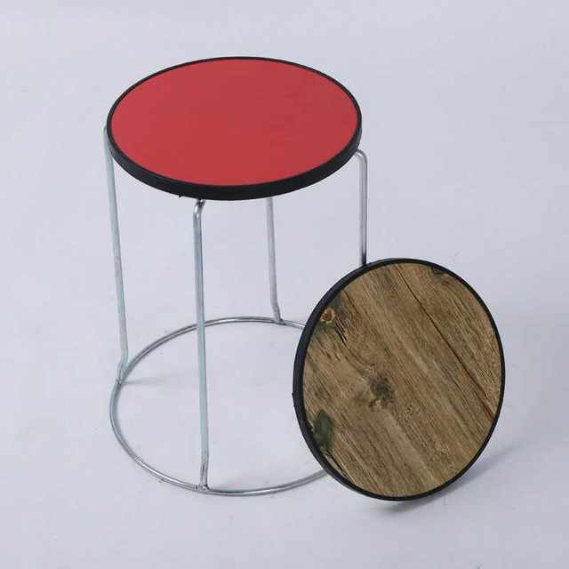 ການຂົນສົ່ງຟຣີ round stool panel stool surface solid wood stool surface fast food dining table round stool surface non-plastic stool panel reinforced stool wood surface