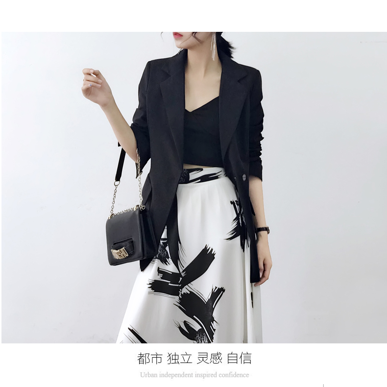 Chic nhỏ phù hợp với nữ áo khoác 2018 đầu mùa thu mới của Hàn Quốc phiên bản của khí Slim eo mỏng phần mỏng phù hợp với bình thường đồ vest nữ