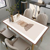 Light luxury leather tablecloth oil-proof waterproof non-washable anti-hot table tablecloth tea table mat rectangular table mat