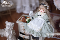 Raccoon wood {autumn dew girl long green} sold out and displayed 16 points baby dress bjd clothing