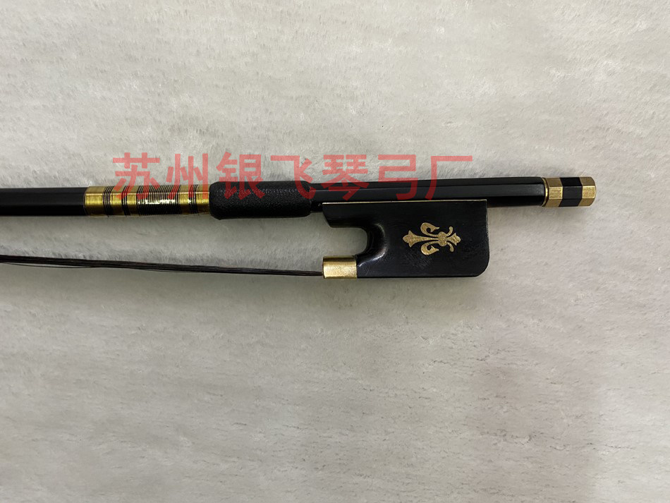 Upscale pure black carbon fiber with violinist bow color sculptures Umu tail Kui Black horsetail cello violin