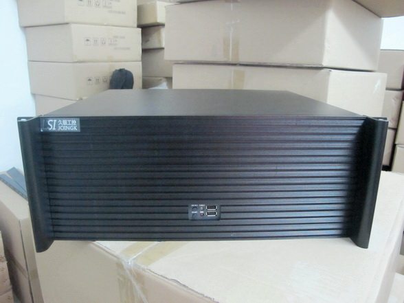 4U host shell ultra short work control monitoring host shell support full height display card large plate Jiu silver host shell aluminum panel order making customization