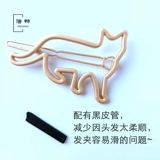 Модный универсальный креативный кролик с бантиком, металлическая заколка для волос, аксессуар, европейский стиль, кот