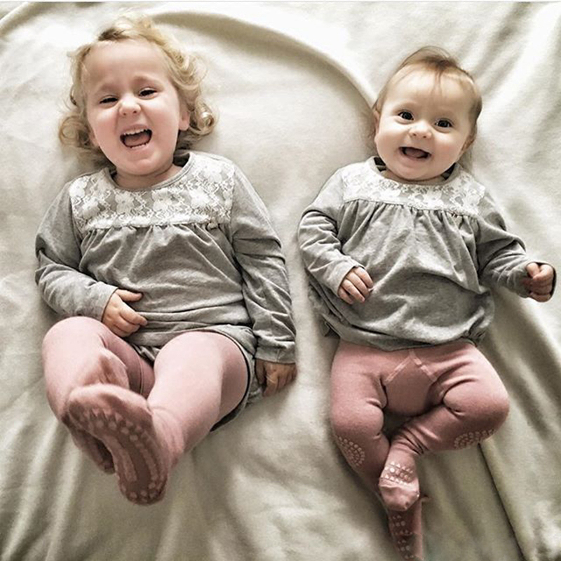 Denmark imported GOBABYGO baby baby tights Autumn and winter cotton crawling non-slip jumpsuit protective socks